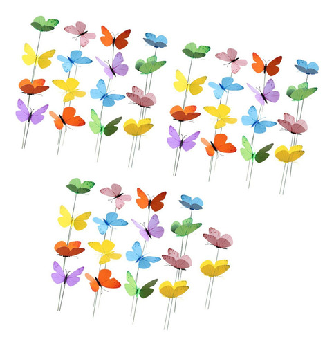 Para Z0hz 50 Piezas De Mariposa De Mariposa Jardín