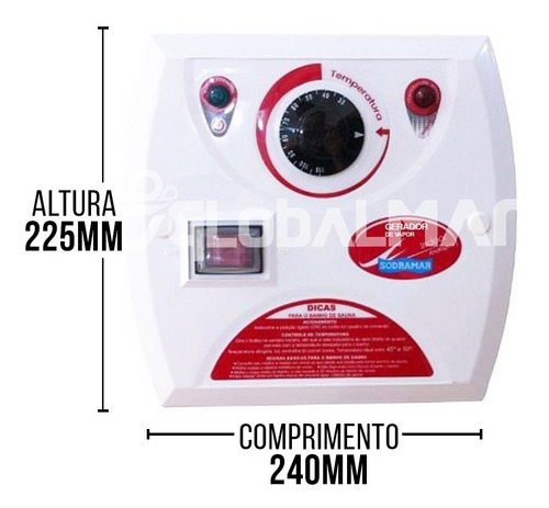Sauna 6kw P/ 6m² Universal + Comando Analógico Sodramar