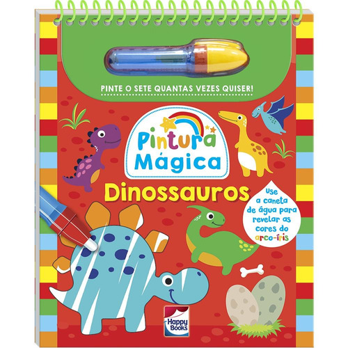 Pintura Mágica: Dinossauros, de Curious Universe UK Ltd.. Happy Books Editora Ltda., capa dura em português, 2022