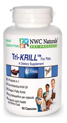 Tri-krill - Suplemento De Capsulas De Aceite Para Perros Y G