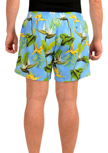 Short Hugo Boss Azul Con Flores Para Hombre- Original