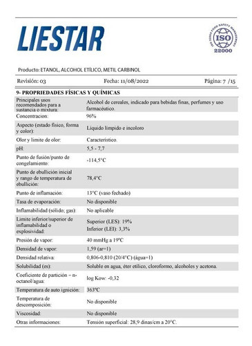 Imagen 2 de 3 de Bidon Alcohol De Cereal Tridestilado 25 Litros Buen Gusto