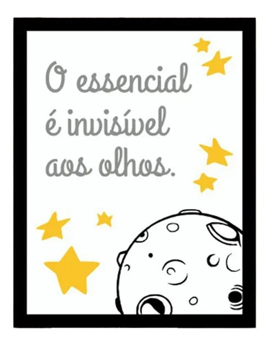 Placa Decorativa Quadro Pequeno Principe Invisível Aos Olhos