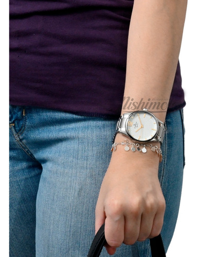 Relogio Champion Pulseira Aço Feminino Prova D'agua Original