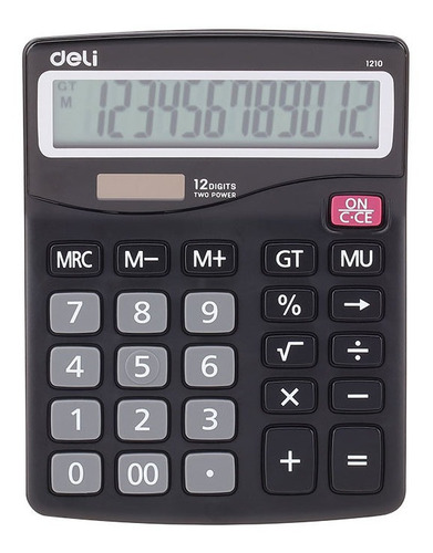 Imagen 1 de 4 de Calculadora De Escritorio Deli E1210