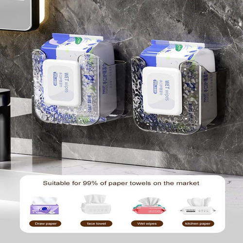 2pcs Caja Para Toallitas De Cocina De Pared Para Inodoro