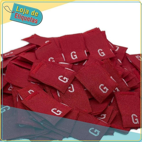 Imagem 2 de 4 de Kit Etiquetas Manequim P, M, G E Gg Fnd Vermelho(100un Cada)