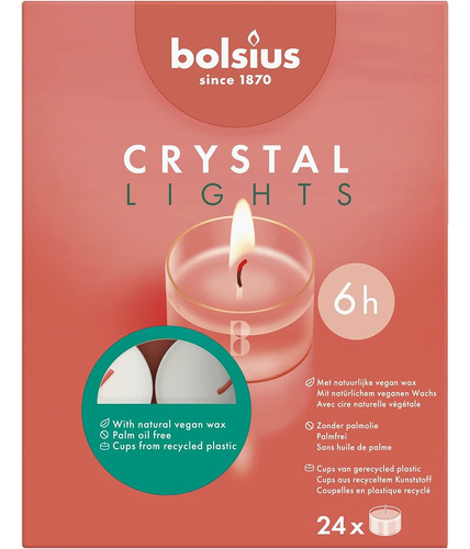 Velas Tealight Taza Transparente Blanco Caja De 24 Vel