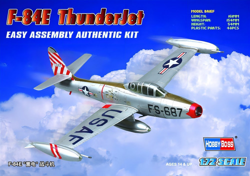 F-84e Thunderjet Hobby Boss 80246 Escala 1/72 Armar La Plata