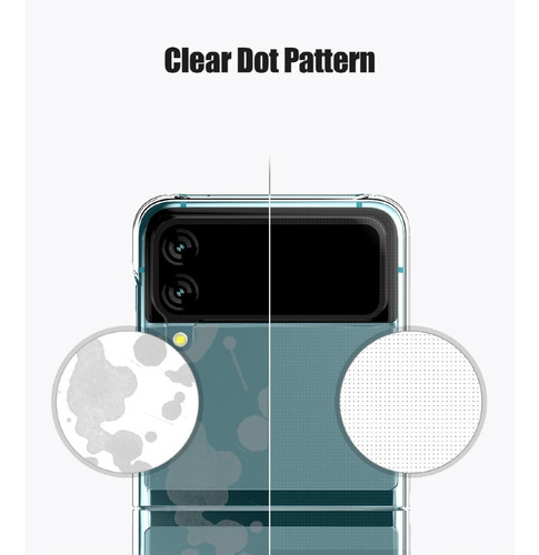 Imagen 5 de 9 de Funda Anticaidas Protector Rigido Clear Galaxy Z Flip3