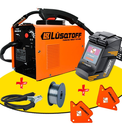 Imagen 1 de 4 de Soldadora Mig Flux Lusqtoff Sml150 Alambre Tubular Inverter