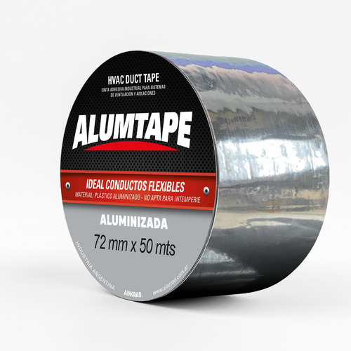 Cinta Adhesiva Aluminizada 72mm X 50m Alumtape Metalizado Liso