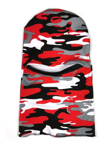 Imagen 2 de 2 de Balaclava Pasamontaña Cubreboca Camuflaje Woodland Red Envio