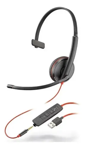 Headset Mono Usb P2 Blackwire C3215 Usb-a Plantronics