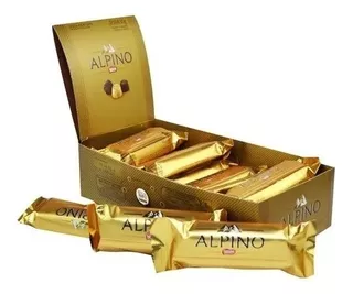 Chocolate ao leite Alpino Nestlé caixa 22 unidades de 25g