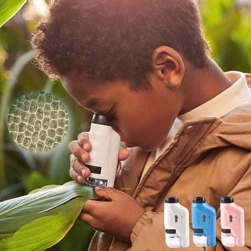 Kit De Microscópio De Laboratório Portátil Com Luz Led
