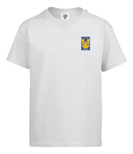 Playera Blanca Tigres Manga Corta Uanl