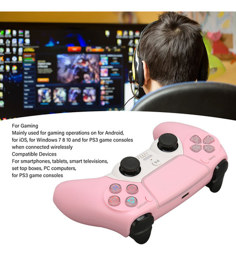 Joystick Gamepad Inalámbrico Recargable Con Controlador Blue