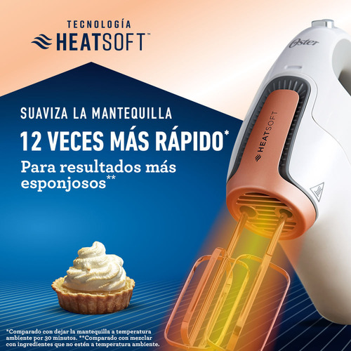 Batidora De Mano Oster® Tecnología Heatsoft Fpsthmamr