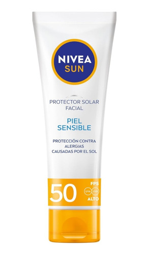 Nivea Protector Solar Facial Para Piel Sensible 50ml Fps 50