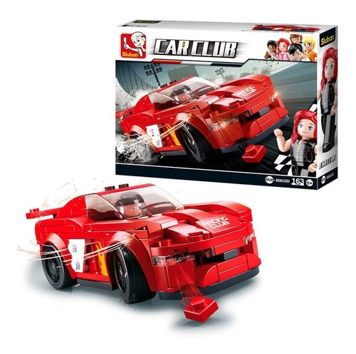 Imagen 3 de 5 de Bloques Para Armar Auto De Carrera Sluban Car Club 163pz