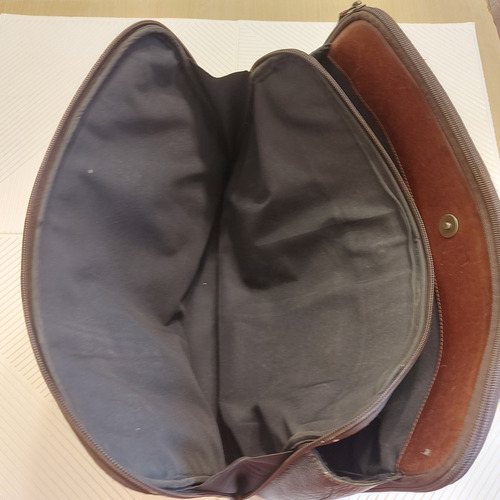 Cartera Cuero Tamaño Portafolio Negro Lisa Vison (Usado)