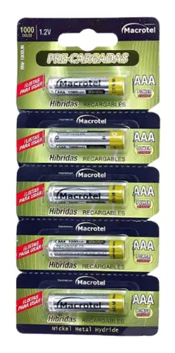 Pack 4 Pilas AA Recargables Macrotel 2700mha