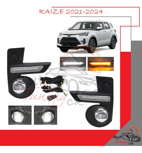 Halogenos Led Drl Y Direccional Toyota Raize 2021-2024