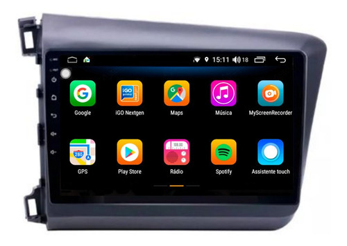 Stereo Multimedia Android Gps Honda Civic 2012/2015