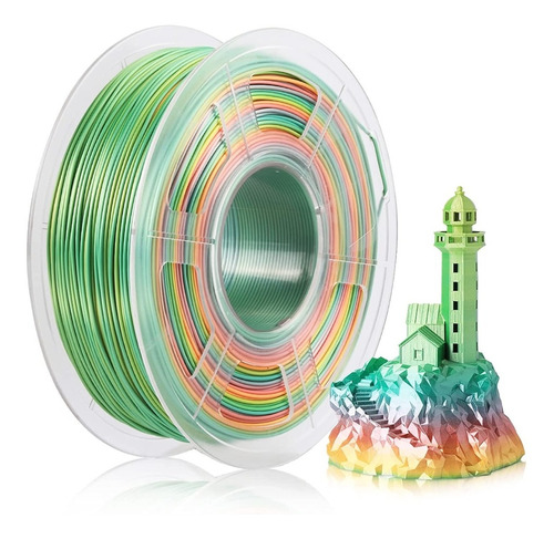 Filamento Pla + Silk Rainbow 01 - Impressora 3d Reprap3d 