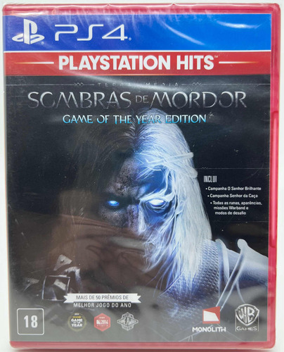 Sombras De Mordor Game Of The Year Edition Ps4 Ps Hits