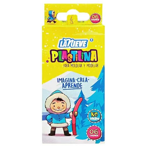 Plastilina 6 Colores Marca La Nieve Pack De 16 Cajas