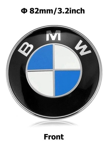 Emblema Logo Capo Bmw 82 Mm Azul Blanco