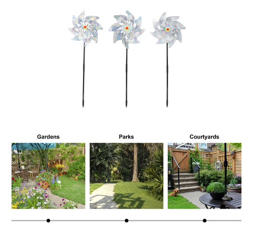 Molinillo Para Espantapájaros Al Aire Libre, 3 Unidades
