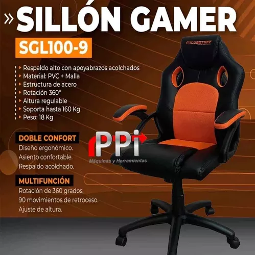 Sillon Gamer Silla Gaming Play Pc Oficina Lusqtoff SGL100-9
