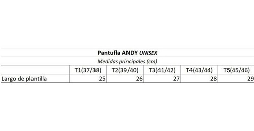 Imagen 6 de 7 de Pantufla Chinela Unisex Mujer Hombre Andy Algodon