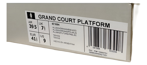 Zapatillas Adidas Grand Court Platform 1 Solo Uso 25,5cm (Usado)