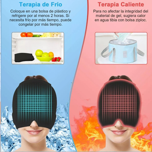 Gorro Para Migraña De Gel Con Compresión Fría Y Caliente