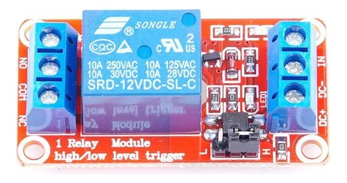 Modulo Rele Relay 12v Optoacoplado 10a - 1 Canal Arduino