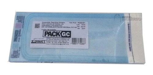 Imagem 2 de 4 de Envelope Para Autoclave Auto Selante 9 X 23mm Packgc 200 Un