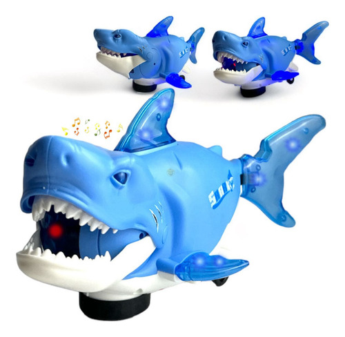 Tubarao Shark Brinquedo Com Musica Baby Anda Luzes Crianças