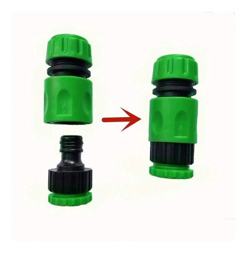 Kit Riego Acople 1/2 Con Pistola Agua P/jardin + Acoples