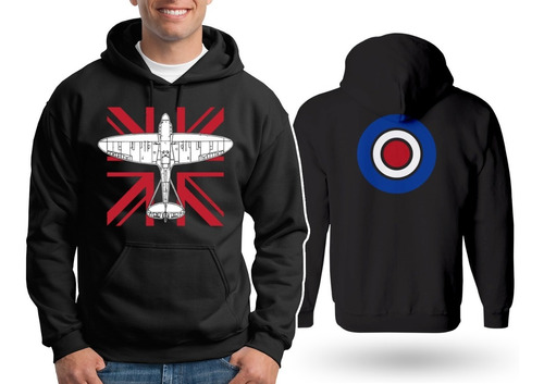 Sudadera Spitfire Uk Raf Aircraft Avion Guerra Arte M1709