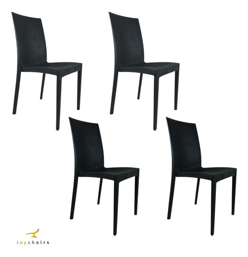 Cadeira Rattan  Top Chairs - Kit Com 4