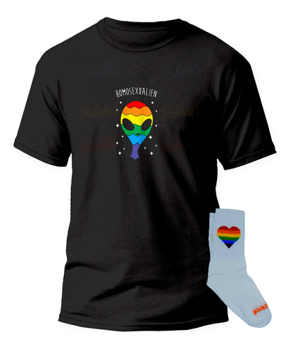 Playera Homosexualien Lgbt Arcoiris Y Par Calcetas Corazon