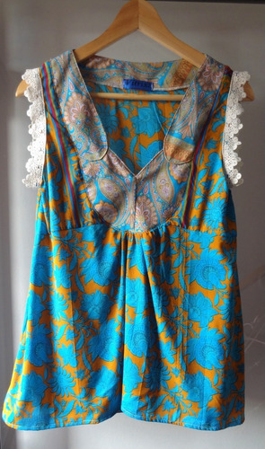 Musculosa Mujer Con Puntilla