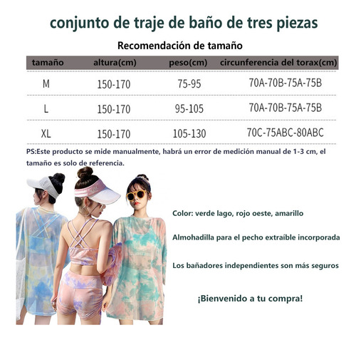 Conjunto De Traje De Baño Delgado De Tres Piezas Para Mujer