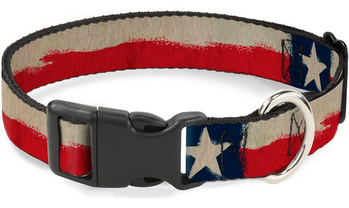 Collar De Clip De Plástico Con Hebilla - Bandera De Texas Cl