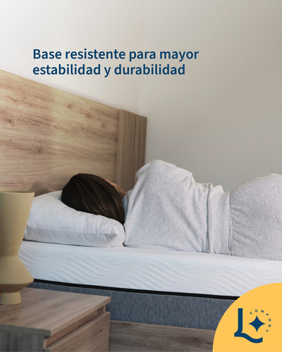 Colchon Individual De Espuma Memory Foam En Caja 100x190x24, Laila Prime