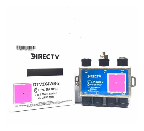 Multi Switch Directv Aspen Satelital Dtw3x4wb 40-2150 Mhz